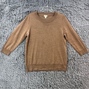 J. Crew Sweater Womens Large Vintage 100 Percent Merino Wool Lightweight